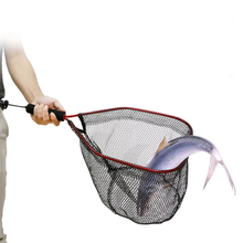 Load image into Gallery viewer, SANLIKE Fishing Net Durable rubber-coated mesh EVA handle with elasticated tether for easy catch and release Fishing Accessories