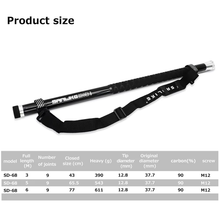 Load image into Gallery viewer, SANLIKE 3m Black Telescopic Carbon Fibre Fishing Net Long Handle Portable Compact Belt Landing Rod Fishing Net Rod Fishing Tools