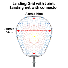 Load image into Gallery viewer, SANLIKE Fishing Net 1/2 inch 12mm Folding Header Combination Aluminium Alloy Folding Extension Frame Nylon Dip Net Fishing Tools