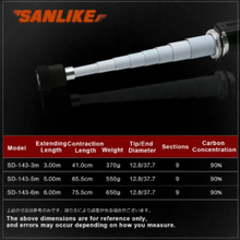 Load image into Gallery viewer, SANLIKE 5/6m Retractable Fishing NetPortable Carbon Fibre Long Handle PoleLanding NetsFishing RodsFishing Tools Accessories