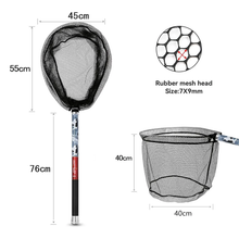Load image into Gallery viewer, SANLIKE 7m 8m Portable Fishing Net Telescopic Carbon Fiber Rod Fishing Dip Net Handle Gray Camouflage Fishing Dip Net Pole Set