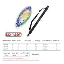 Load image into Gallery viewer, SANLIKE 3m Fishing Landing Net Carbon Fiber portable Telescopic folding Handle Pole for Carp Fishing Tackle Catching Releasing