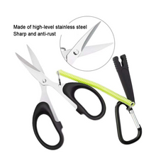 Load image into Gallery viewer, SANLIKE Fishing Scissors Multifunctional Anti-rust High-quality Stainless Steel Fishing Pliers Line Cutter Tackle Tool