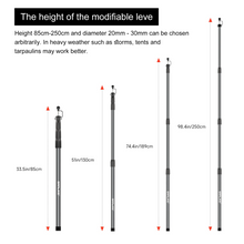Load image into Gallery viewer, SANLIKE 2.5m Telescopic Tarp Poles Extendable Tent Poles Flysheet Pole Aviation Aluminum Shelter Support Rod Camping Hiking Tool