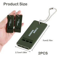 Load image into Gallery viewer, SANLIKE Emergency Whistle 120db Multi-Audio Loud Safety Accessory with Key Chain for Outdoor Boating Fishing Rescue Signal