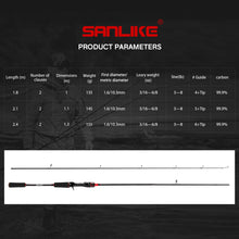 Load image into Gallery viewer, SANLIKE Casting Spinning Fishing Rods 1.8/2.1/2.4m Ultralight Carbon Fibre Fishing Rods Saltwater Freshwater Tools Accessories