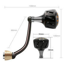 Load image into Gallery viewer, SANLIKE Aviation aluminium fishing reel left and right available electric handle rocker grip for Daiwa Spinning Fishing Reels