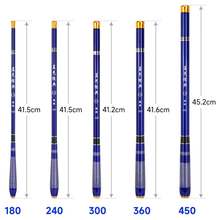 Load image into Gallery viewer, SANLIKE 1.8-4.5m Fishing Rods Short Section Telescopic Carbon Ultralight Fishing Rods Blue Hard Fishing Stream Rods