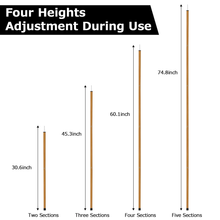 Load image into Gallery viewer, SANLIKE 2 Sets Tent Poles Adjustable Lightweight Camping Tarp Poles Portable Aluminium Retractable Awning Support Accessories