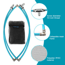 Load image into Gallery viewer, SANLIKE Fishing Net Collapsible Black Coated Dip Mesh Portable Handle Landing Net Aluminium Frame Fishing Tackle