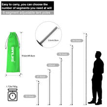 Load image into Gallery viewer, SANLIKE 2 Set Tent Poles Stainless Steel Tarp Rod Adjustable Portable Telescoping Tent Poles for Awnings Support Accessory