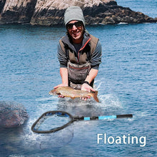 Load image into Gallery viewer, SANLIKE Collapsible Fishing Nets Floating Fishing Net for Fish Fishing Landing Net with Telescopic Pole Rubber Coated Landing Net for Freshwater Saltwater 40.82inch