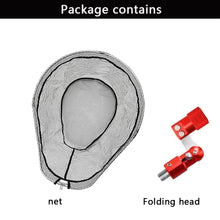 Load image into Gallery viewer, SANLIKE Fishing Net Aluminum Frame With Folding Joint collapsible Rubber Coated Black PE Net Oval Frame Fishing Tackle