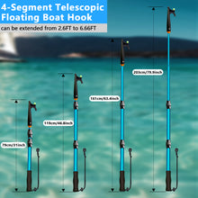 Load image into Gallery viewer, SANLIKE 2M Boat Hook Shrink Length 78CM Aluminium Alloy Boat Fork Pole Telescopic Fishing Gaff Hook Boat Accessories