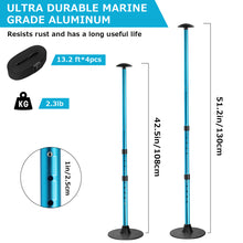 Load image into Gallery viewer, SANLIKE 2 sets of 240cm aluminium stable tent poles tarpaulin poles camping tent poles glass bead connection with storage bag