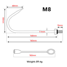 Load image into Gallery viewer, SANLIKE M6/M8 Fishing Gaff Stainless Steel Fishing Spear Hook with Protection Cover for Saltwater Freshwater Fishing Accessories