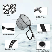 Load image into Gallery viewer, SANLIKE Fishing Net Retractable Fishing Landing Net Rod 3M Portable Carbon Fiber Pole Telescopic Handle Rod Fishing Tools