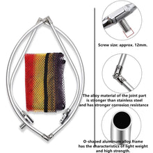 Load image into Gallery viewer, SANLIKE Folding Fishing Net Colorful Rubber Coated Net Landing Dip Net Collapsible Aluminum Oval Frame Fishing Tool