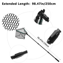 Load image into Gallery viewer, SANLIKE 2.5M Floating Fishing Net Fish Foldable Landing Net with Retractable Pole Handle Durable Rubber Coated Fishing Accessory