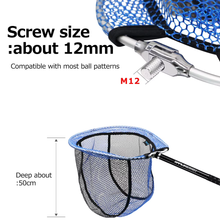 Load image into Gallery viewer, SANLIKE Portable Fishing Net Rubber Folding Opening Type Dip Mesh of Head 35/40/50cm Fishing Equipment Accessories