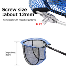Load image into Gallery viewer, SANLIKE Portable Fishing Net Rubber Folding Opening Type Dip Mesh of Head 35/40/50cm Fishing Equipment Accessories