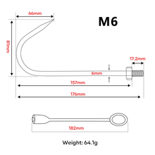Load image into Gallery viewer, SANLIKE M6/M8 Fishing Gaff Stainless Steel Fishing Spear Hook with Protection Cover for Saltwater Freshwater Fishing Accessories