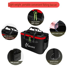 Load image into Gallery viewer, SANLIKE 40cm、50cm Live Fish Box, Fish Barrel EVA Waterproof Material, Water Container for outdoor activities Traveling, Fishing