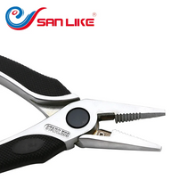 Load image into Gallery viewer, SANLIKE Multi-Function Fishing Pliers Tainless Steel Fishing Line Scissors Fishing Tackle Grip Split Ring Pliers Pesca Tool