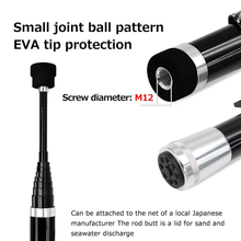 Load image into Gallery viewer, SANLIKE 3m Black Telescopic Carbon Fibre Fishing Net Long Handle Portable Compact Belt Landing Rod Fishing Net Rod Fishing Tools