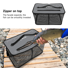 Load image into Gallery viewer, SANLIKE Portable Floating Fishguard Net Protection Fishing Basket Sea Fishing Rock Fishing Protection Live Fish Bucket Quick Dry