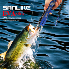 Load image into Gallery viewer, SANLIKE Fish Lip Gripper with Non-Slip EVA Handle Sheath Coiled Lanyard Fish Grabber Fishing Plier Tool Accessories