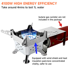 Load image into Gallery viewer, SANLIKE Outdoor Folding Camping Gas Stove Wind Proof Gas Stove Portable Hiking Camping Gas Burner Foldable Mini Gas Stove Cassette
