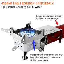 Load image into Gallery viewer, SANLIKE Outdoor Folding Camping Gas Stove Wind Proof Gas Stove Portable Hiking Camping Gas Burner Foldable Mini Gas Stove Cassette