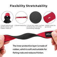 Load image into Gallery viewer, SANLIKE 10pcs Blue Red Set Fishing Rod Ties Strap Sling Fasteners Elastic Bandage Fishing Accessories Tackle Tools