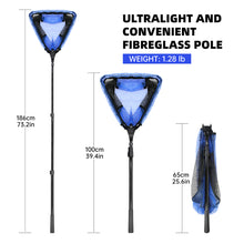 Load image into Gallery viewer, SANLIKE 1.8/2.5M Fishing Net Fiberglass Pole Folding Landing Handle Net Telescoping Rod for Easy Catch Release Carp