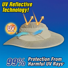 Load image into Gallery viewer, SANLIKE Brimmed Hat UV Protection Fisherman's Hat Anti-Sunstroke Air Conditioner Hat Hiking Mountaineering Outdoor Fishing Hat