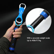 Load image into Gallery viewer, SANLIKE Fish Lip Grip Multifunctional Fishing Clip 360° Swivelling Rubber Handle Lanyard with Weighing Scale Fishing Tools