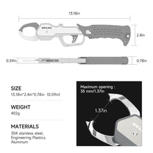 Load image into Gallery viewer, SANLIKE Fishing Lip Gripper Controller With weighing Stainless Steel Fishing Grip Clip Catcher Pliers Tool Accessories