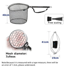 Load image into Gallery viewer, SANLIKE 5/6m Fishing Landing Net Carbon Fibre Pole Telescopic Collapsible Handle Pole PE Net Landing Net Fishing Gear Tools