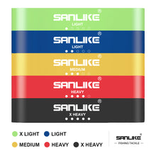 Load image into Gallery viewer, SANLIKE Exercise Resistance Band Loops Elastic Band Set Fitness Workout Exercise 5 Bands Set with Carry Bag