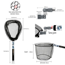 Load image into Gallery viewer, SANLIKE Fishing Net Fibreglass Handle Pole Portable Telescopic Collapsible Landing Net Pole with Adaptor Fishing Gear Tools
