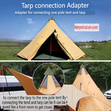 Load image into Gallery viewer, SANLIKE Yurt top hat waterproof tent top 4 tent rope stainless steel self-locking climbing buckle outdoor tent accessories
