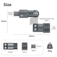 Load image into Gallery viewer, SANLIKE Fishing Net Pole Folding Joint 1/2inch 12mm Landing Net Fishing Rod Adapter Joints Connector Aluminum Alloy Fishing Tool