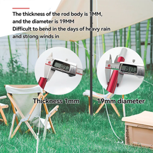 Load image into Gallery viewer, SANLIKE 2 Sets Red Tent Poles 1.9m Portable Aluminium Telescopic Adjustable Tarp Poles Outdoor Camping Awning Accessories