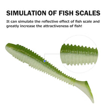 Load image into Gallery viewer, SANLIKE Fishing Soft Lure Baits 20pcs/Box Silicone Spiral Thread Fake Lure PVC Worms Swimbait Fishing Accessories Tackle