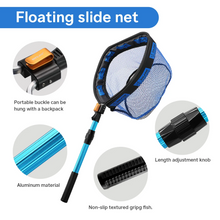 Load image into Gallery viewer, SANLIKE Floating nets Aluminium retractable collapsible landing nets with carrying clips Retractable poles Fishing accessories