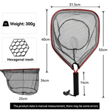 Load image into Gallery viewer, SANLIKE Fishing Net Durable rubber-coated mesh EVA handle with elasticated tether for easy catch and release Fishing Accessories