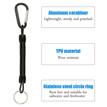 Load image into Gallery viewer, SANLIKE 8PC Fishing Rowing Ropes Lanyards Retention String Rope Fishing Camping Snap Secure Lock Fishing Tackle Tool Accessories