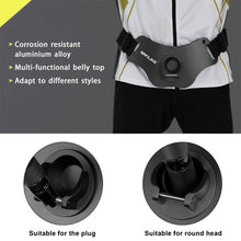 Load image into Gallery viewer, SANLIKE Fishing Fighting Belt Rod Holder Aluminum Adjustable Alloy Fishing Pole Waist Belt Tackle Saltwater Tool for Big Fish