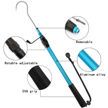 Load image into Gallery viewer, SANLIKE Stainless Steel Telescopic Fishing Hooks Saltwater Fishing Hooks Aluminium Alloy Pole Soft Rubber Grip Fishing Tools